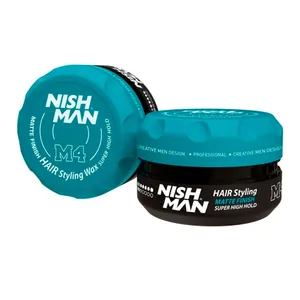Cera para Peinar Nishman M4 Terminado Mate Super Alta Fijación 100ml